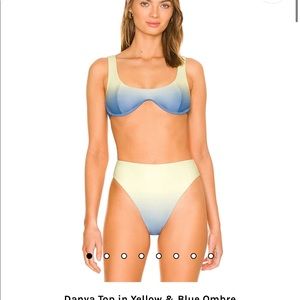 Revolve lovers and friends danya top in yellow and blue ombre